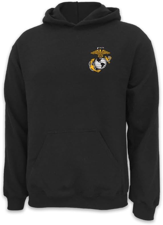 Armed Forces Gear Men's USMC EGA Logo Hooded Sweatshirt (Multicolor)