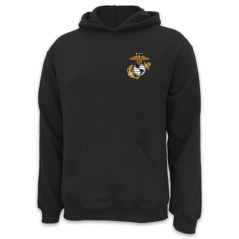 Armed Forces Gear Men's USMC EGA Logo Hooded Sweatshirt (Multicolor)