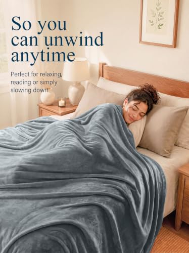 Image of Utopia Bedding Soft Fleece Bed Blanket Twin Size Ash Grey (60x80 Inch)