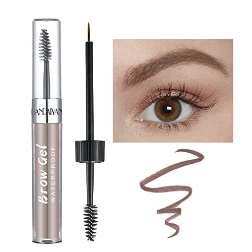 Augenbrauen Gel Brow Makeup Gel, Mittelbraun Augenbrauentönung Kit Dye Brow Pomade, Langanhaltendes wasserdichtes Augenbrauen Pigment mit Pinsel für natürliche Make-up-Farbtöne Augenbrauenstempel
