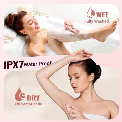 Bikini Trimmer for Women Electric Razors for Women — side view showing full product dimensions