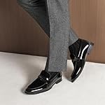 Bruno Marc Men's Tuxedo Patent Loafers Classic Velvet Slip-on Dress Shoes - Image 5