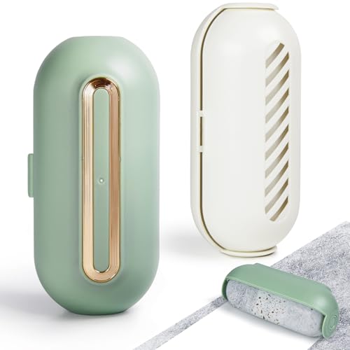 CIOXSOIO 2 Piezas Rodillo Quitapelusas Reusable, Lavable y Portable Rodillo de Pelusas, Removedor de Pelusa, Lint Roller, Lint Sticky Roller para Pelo de Mascotas, Ropa y Hogar