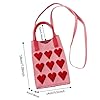 IFUDE Herz gestrickte Mini Square Stricken Schultertasche Klein Handy liebe Tasche Damen Täglicher Gebrauch Umhänge Multifunktionale Handytasche #4