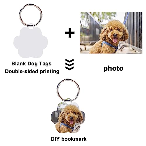 Gekixutp 6-05 30 Pcs Sublimation Blank Dog Tags Paw Shape Sublimation Blank Dog Tags Double Sided Dog Tags thumb #3