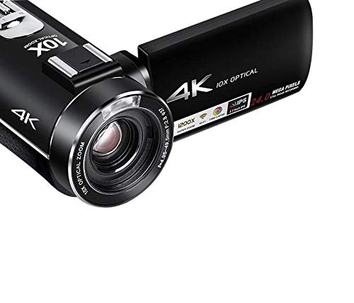 Lipa Caméra vidéo AD-C7 4K Ultra HD Sony CMOS WiFi/Résolution 4K/Full HD 60 fps/capteur SONY/24 mégapixels/Ampoule LED/Zoom numérique 120x, Zoom Optique 10x/Connexion Microphone Externe