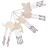 Fournitures de bricolage : comprend une découpe en bois, des tubes et des cordes, idéal pour que les enfants créent leurs propres carillons éoliens, carillons éoliens de bricolage pour enfants, carillons en bois pour l'extérieur