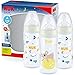 NUK First Choice+ Night Babyflaschen-Set | 6–18 Monate | Leuchtet im Dunkeln | Temperature Control | Anti-Colic-Ventil | 300 ml | BPA-frei | Silikon-Trinksauger | Koala | 3 Stück
