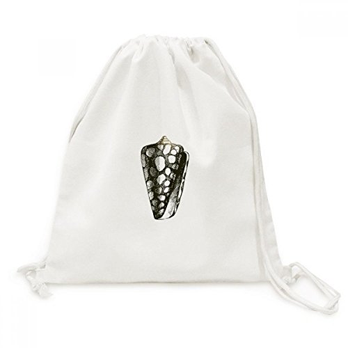 Sac cordon escargot toile noire anti-encombrement pour ranger vos affaires facilement