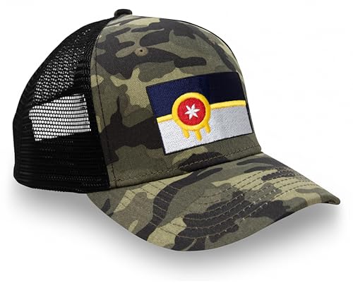 Image of International Tie City Hat for Men and Women, Adjustable Snapback Trucker Baseball Cap with Embroidered Patch