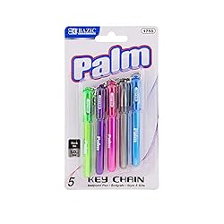 BAZIC Ballpoint Pen Palm Mini Pens w/Key Ring, Black Ink