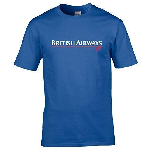 Naughtees British Airways Old Logo Large Royal Blue Standard fit T-Shirt