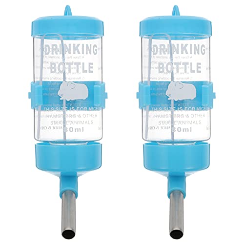 BCOATH Practical Leakproof 2 Pack Hamster Drinking Fountain Rabbit Ferret Water Dispenser for Pet Hydration