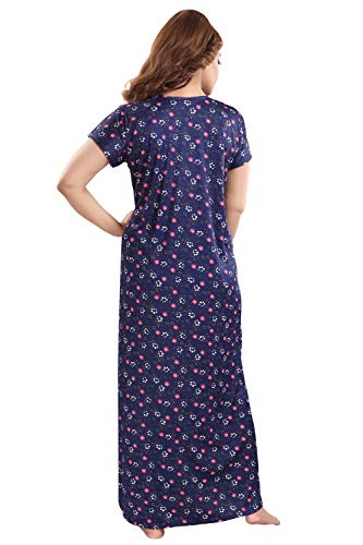 Image of Fabme Women's Satin Floor Length Night Dress Nighty