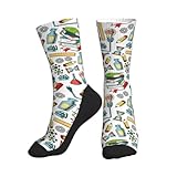 Dimensioni ideali: libro scolastico Lunghezza inferiore calzino: 17,8-21,1 cm, lunghezza tubo calzino: 17,8-21,1 cm. Adatto per taglie da uomo 7-9,5 e taglia US da donna 8,5-11, perfetti per calzini da uomo e calzini da donna.