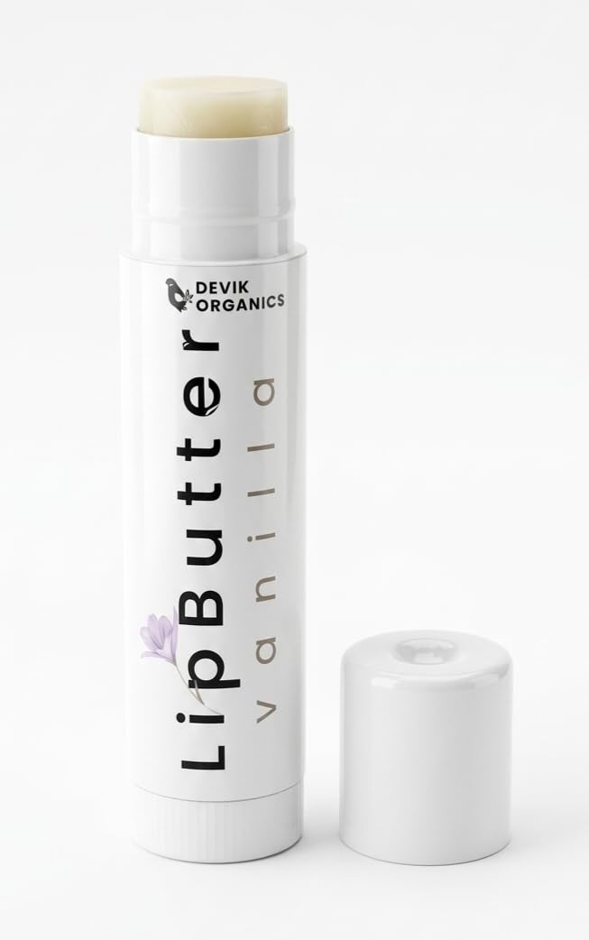 Devik Organics Lip Balm - Vanilla, for deep nourishment & moisturisation | Handmade | Natural | Vegan | Chapstick 5g-image-47
