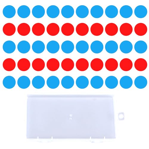 HstiaLving 50 Pièces Jetons de Comptage en Plastique Rouge et Bleu - Disques Bicolores pour Apprentissage Mathématiques, Jeux Matériel Éducatif Longévité avec Boîte de Rangement