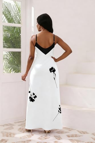Image of vunahzma Womens Casual Fashion Sleeveless Plus Size Loose Long Sexy Maxi Dress with Pockets