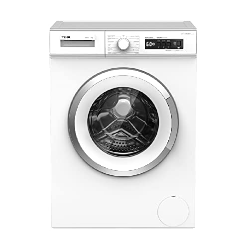 Teka WMT 10710 WH - Lavadora de Libre Instalación HomeCare Series, 15 Programas de Lavado, Electrónica con Display Digital, Gestión Fuzzy Logic, Color Blanco
