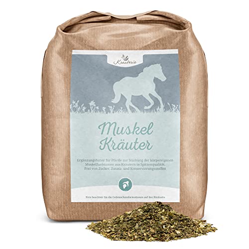 Krauterie Muskel Kräuter für Pferde in Spitzenqualität - Artgerechtes Ergänzungsfutter für die Muskulatur - Frei von Zusätzen, Reine Pferdekräuter Cover