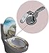 1 Set Zinc Alloy Toilet Seat Lid Hinge Adjustable Replacement Hinges with Screw Fittings Bolts Nuts