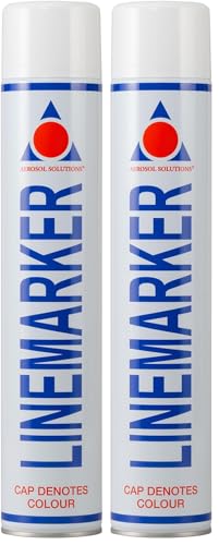 Aerosol Solutions Peinture de Marquage au Sol – Bombe Blanche 750 ml, Aérosol Traçage Gazon, Route, Parking, Séchage Rapide – Pack de 1 (Lot de 2)