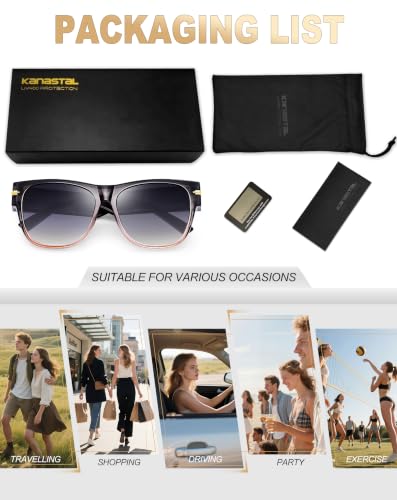 Image of KANASTAL Over Glasses Sunglasses Square Fit Over Polarized Sunglasses UV400
