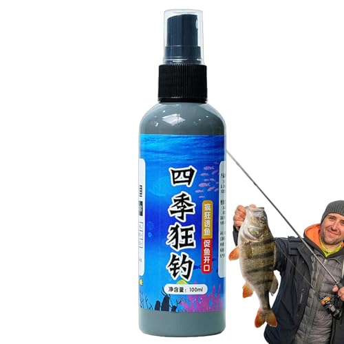 Fish Attractant Spray - 100ml Scented Fishing Lure Enhancer, Bass & Trout Bait Booster, High Concentrated Scent Fish Attractants Fishing Lures Baits | Effective Bait Fish-Agent for Trout Shrimp