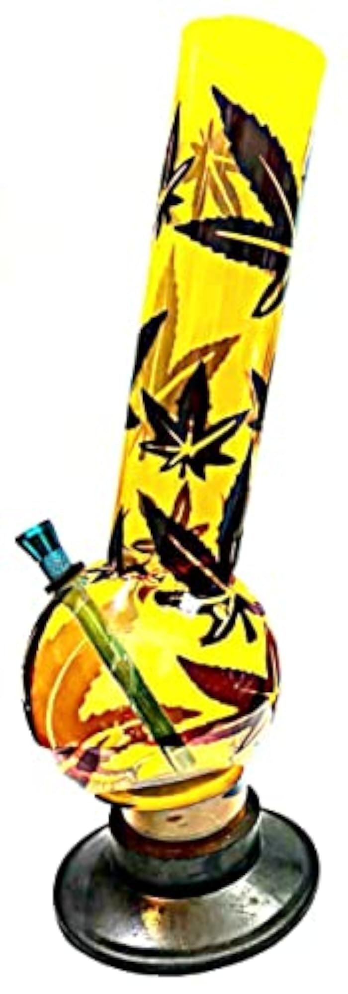 Acrylic Bong Multi Leaf Designed, 12 Inch