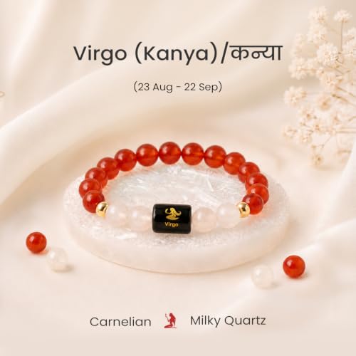 Image of Astrotalk Zodiac Bracelet with Raw Selenite Plate | Healing Crystals for Protection & Emotional Balance | Citrine & Tiger Eye | Bracelet for Man & Woman | Gift for Man & Woman