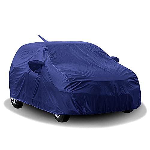 Image of AUCTIMO Triple Stitched Fully Elastic Ultra Surface Body Protection Waterproof Car Cover for Tata Tigor (Navy Blue)