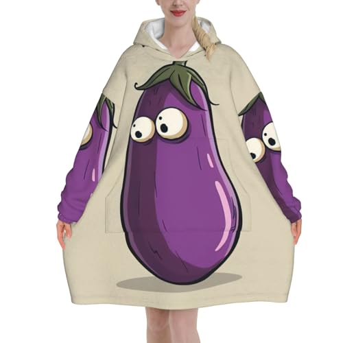 Couverture à capuche aubergine anti-froid en flanelle épaisse pour frileux