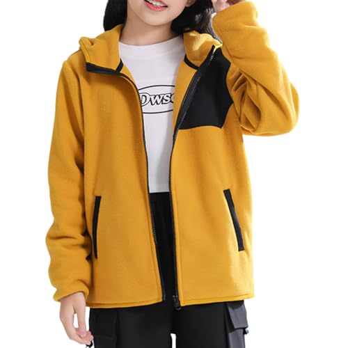 Loyan Hooded Sweatshirt for Girls Zip Up Hoodie Fleece Jacket with Pockets Thick Warm Outerwear