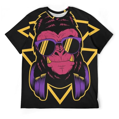 T-Shirts à Col Rond Gorille Homme Anti-Déformation au Quotidien - 3