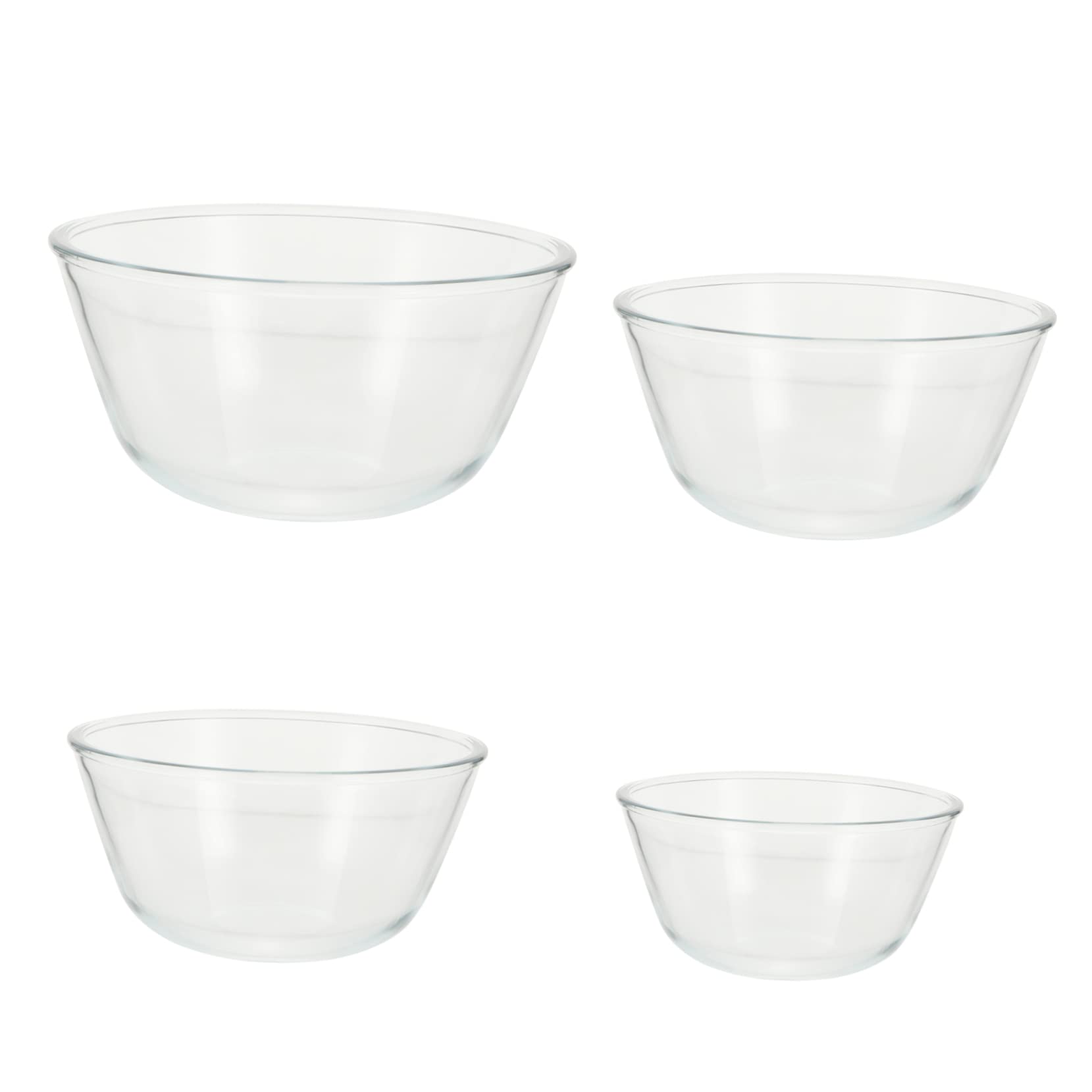 SOLUSTRE 4stücke Glasschalen Aus Klarglas Für Obst Und Salat Servierschalen Für Nudeln Reis Und Desserts Hitzebeständig Und Mikrowellengeeignet