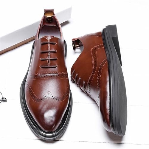 Dress Oxford Formal Shoes for Men's Lace Up Genuine Leather Office Breathable Anti-Slip Non Office Business3