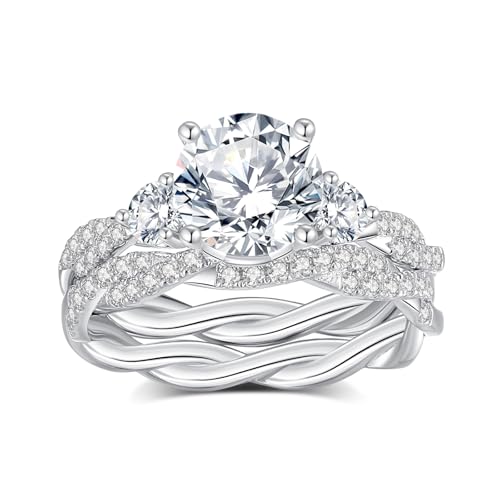 Moissanite Wedding Ring Sets D Color VVS1 Moissanite Ring Sets,Mo...