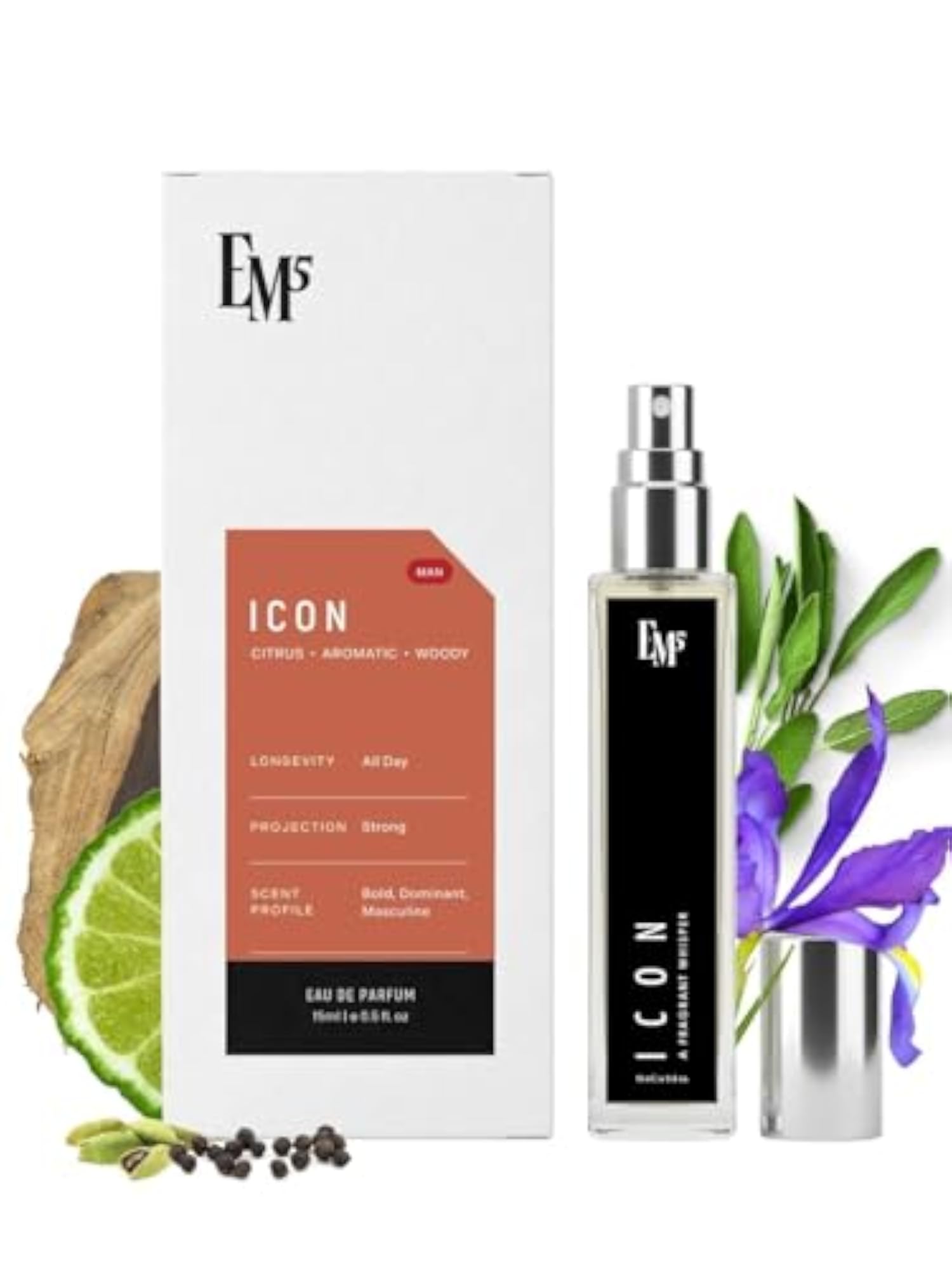 Icon Perfume for Men, Citrus Fresh Spicy Fragrance