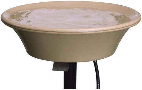 API® Four Seasons Heated Bird Bath with EZ Tilt Deck Mount and Pole Mount | Heated Outdoor Bird Bath | Deck Mounted Bird Bath |14"