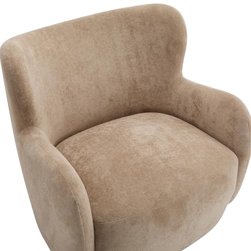 Sillón Wingback Terciopelo Camel miniatura 7