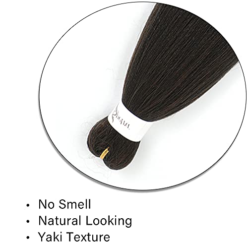 X-Tress Ombre 2 Tone Color Braiding Hair 4 Packs Spectra Braids 24" Pre-Stretched Braiding Hair Easy Braids Hairstyle Long Lasting Kinky Straight Hair Natural Looking Easy To Use(#T1B/30) - Image 2