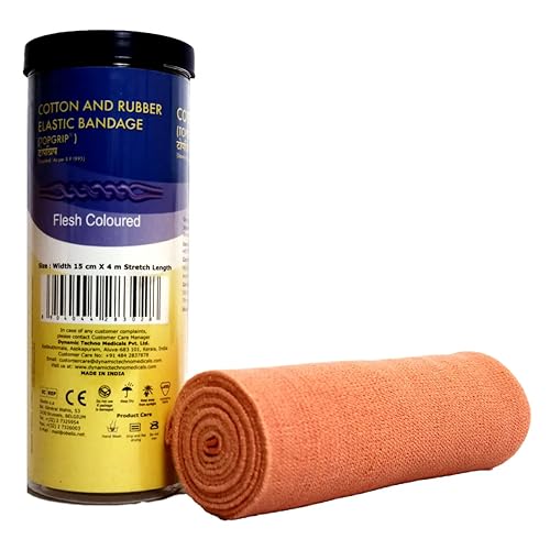 Topgrip Cotton and Rubber Bandage 15cmX4cm, pack of 3