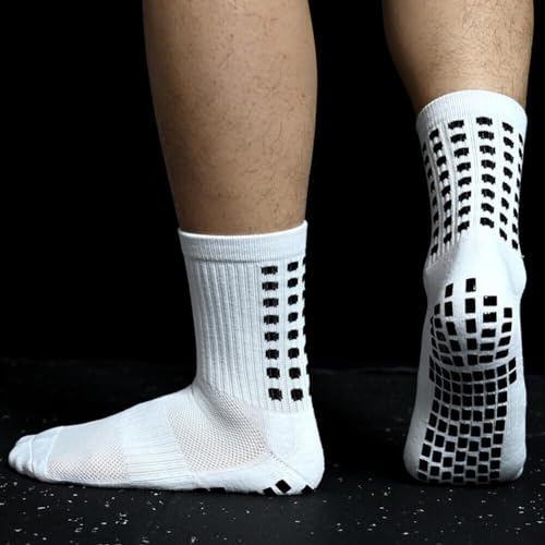 US 3-6 Pairs Sport Socks Anti Slip W/Grip Soccer Boy Football Basketball Sock4