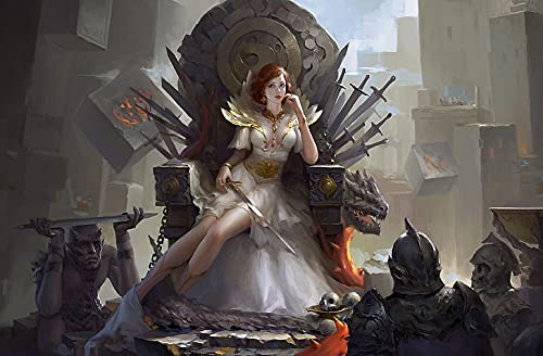 Poster Bubble Throne Sword Women Redhead Matte Finish Paper Poster Print (Multicolor) PB-11748