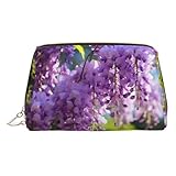 revetement sol salle de bain sur plancher bois  DUWAA Wisteria Trousse de toilette en cuir avec motif fleurs de rêve 3 pour homme et femme, cadeau de voyage, salle de bain, douche, articles de toilette, doré, One Size