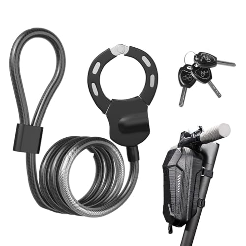 Neuytiky E-Scooter Schloss – 120cm Kabelschloss mit Schlüssel (14mm Dicke) – Hochsicherheits-Schloss für E-Roller, Fahrr...