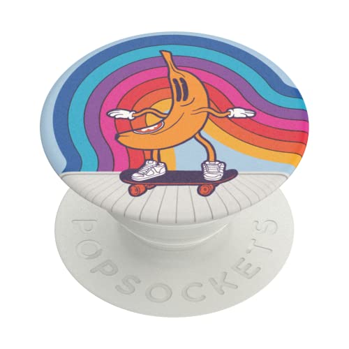 Support et grip PopSockets PopGrip Retro Banana amovible pour tablette tactile