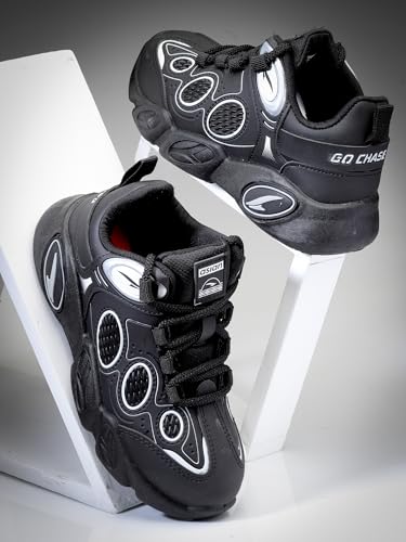 Image of ASIAN Kids VISION-01 Stylish Casual Chunky Sneakers with Laces for Boys, Trendy and Comfortable Shoes Perfect, Walking, and Outdoor Play, Lightweight and Durable Design Suitable for Kids