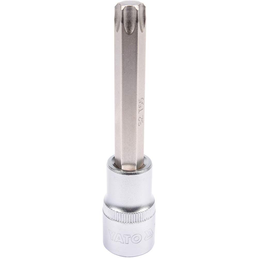 Yato YT-04327 Socket Bit of Size T55 & Length 100mm Suitable for 1/2 inch Drive Socket Wrench Set |S2 steel Chromium plated|Socket Tool Box|Used as Home & Mechanical Tools|Industrial Tools Power tool (B073VBYC2S) Amazon Price History, Amazon Price Tracker