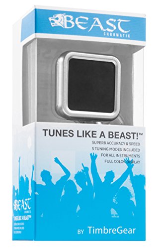 Timbregear Clip-On Chromatic Guitar Tuner (Silver) For Guitar, Bass Guitar, Acoustic Guitar, Electric Guitar, Ukulele, Violin #TOP5